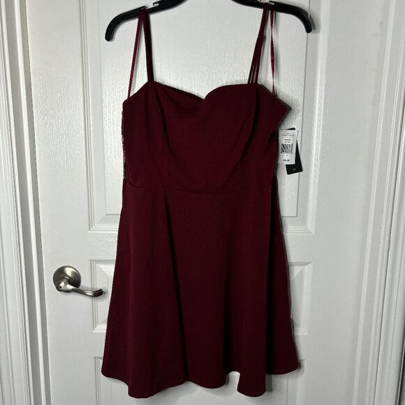 City Triangle Womens Juniors Sleeveless Embroidered Sequin Fit + Flare Dress, 15 - Picture 3 of 5